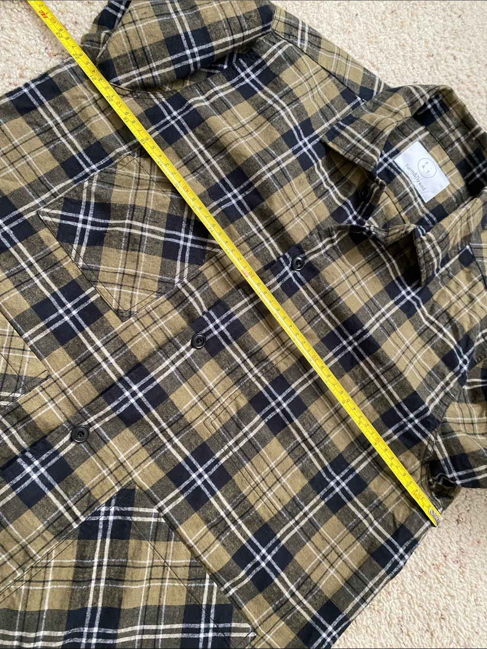 Form&Thread Plaid Overshirt. Size L. - Picture 6 of 7